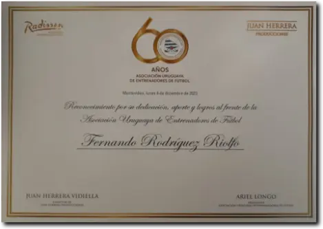 Reconocimiento como Entrenador